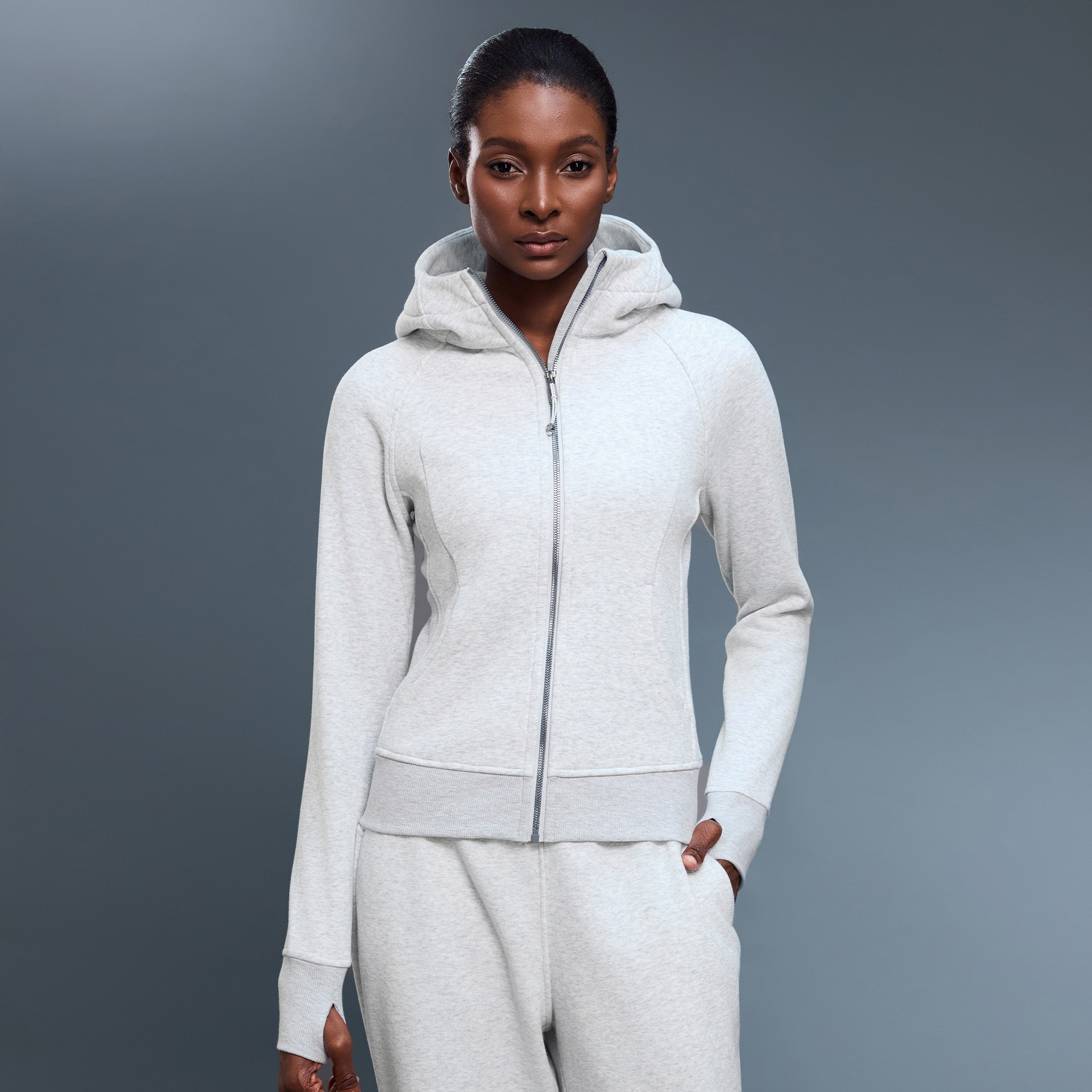 Slim-Fit Velvet Yoga Jacket