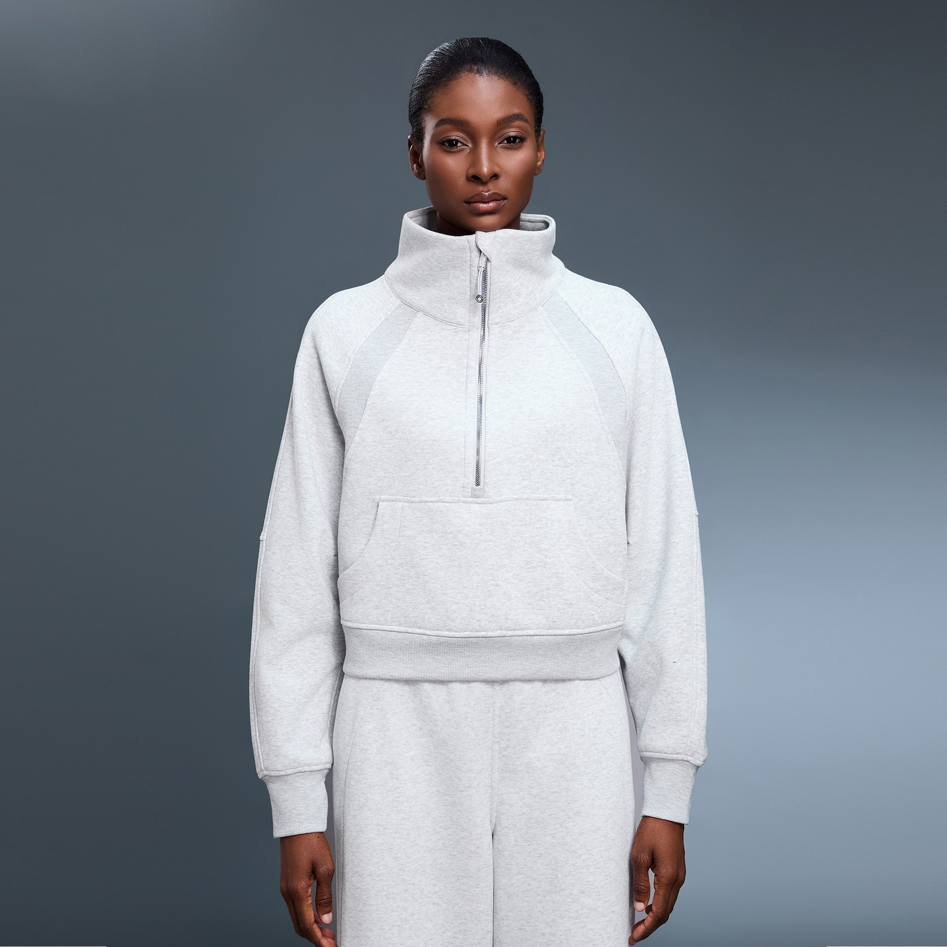 Half-Zip High Collar Pullover