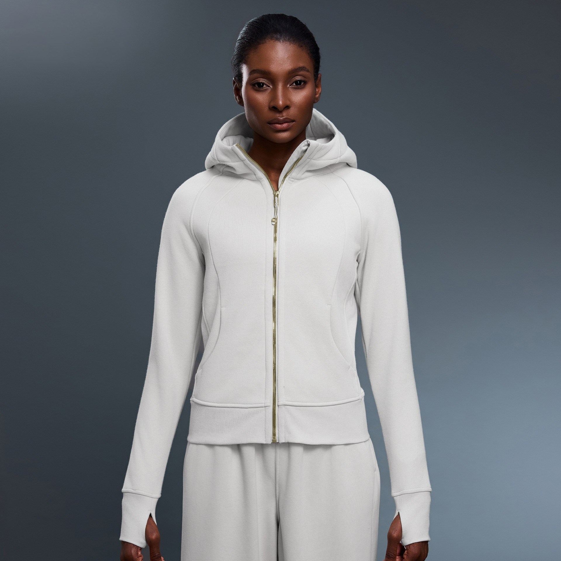 Slim-Fit Velvet Yoga Jacket