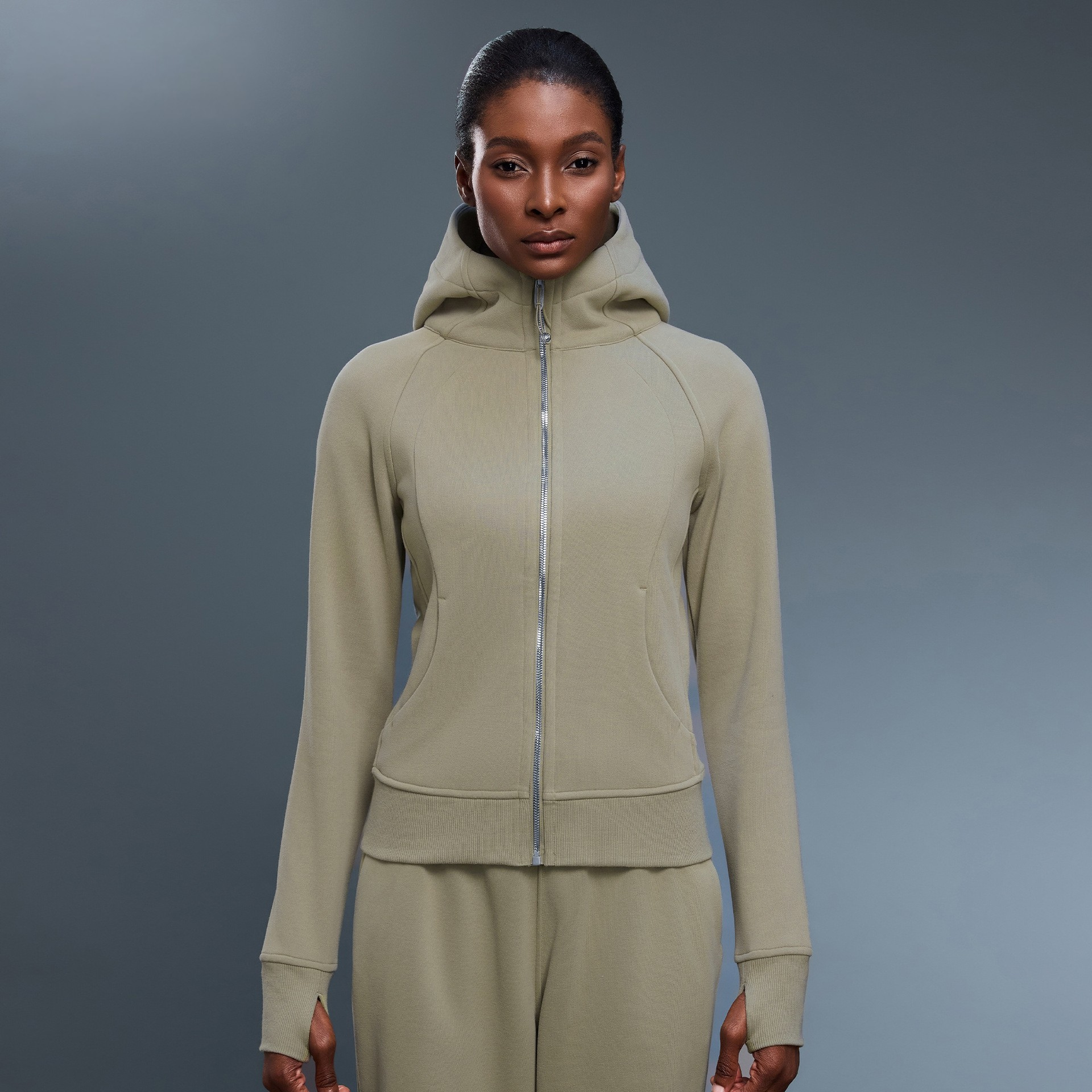 Slim-Fit Velvet Yoga Jacket