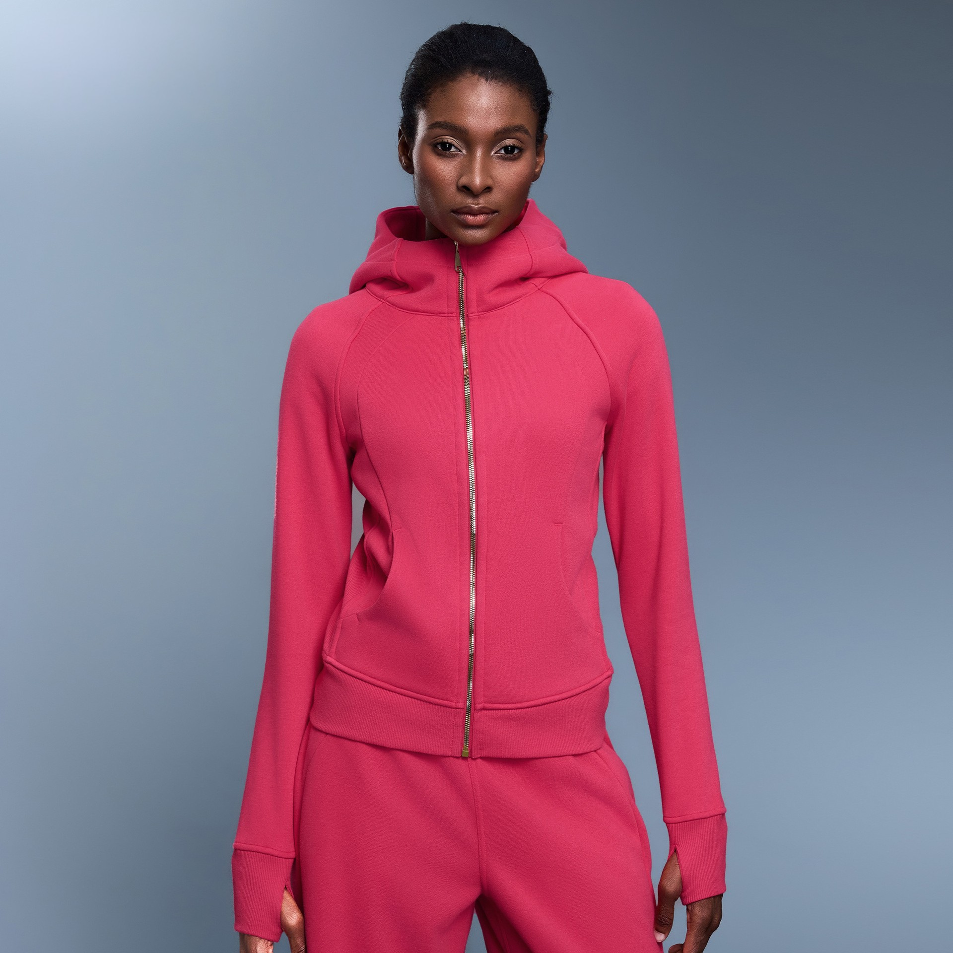 Slim-Fit Velvet Yoga Jacket