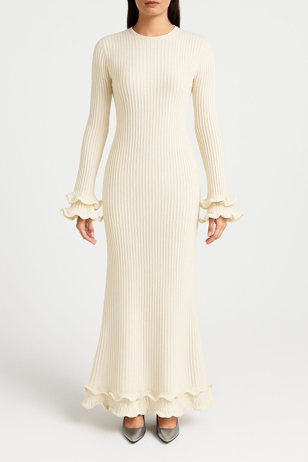 Tie Back Rib Knit Dress